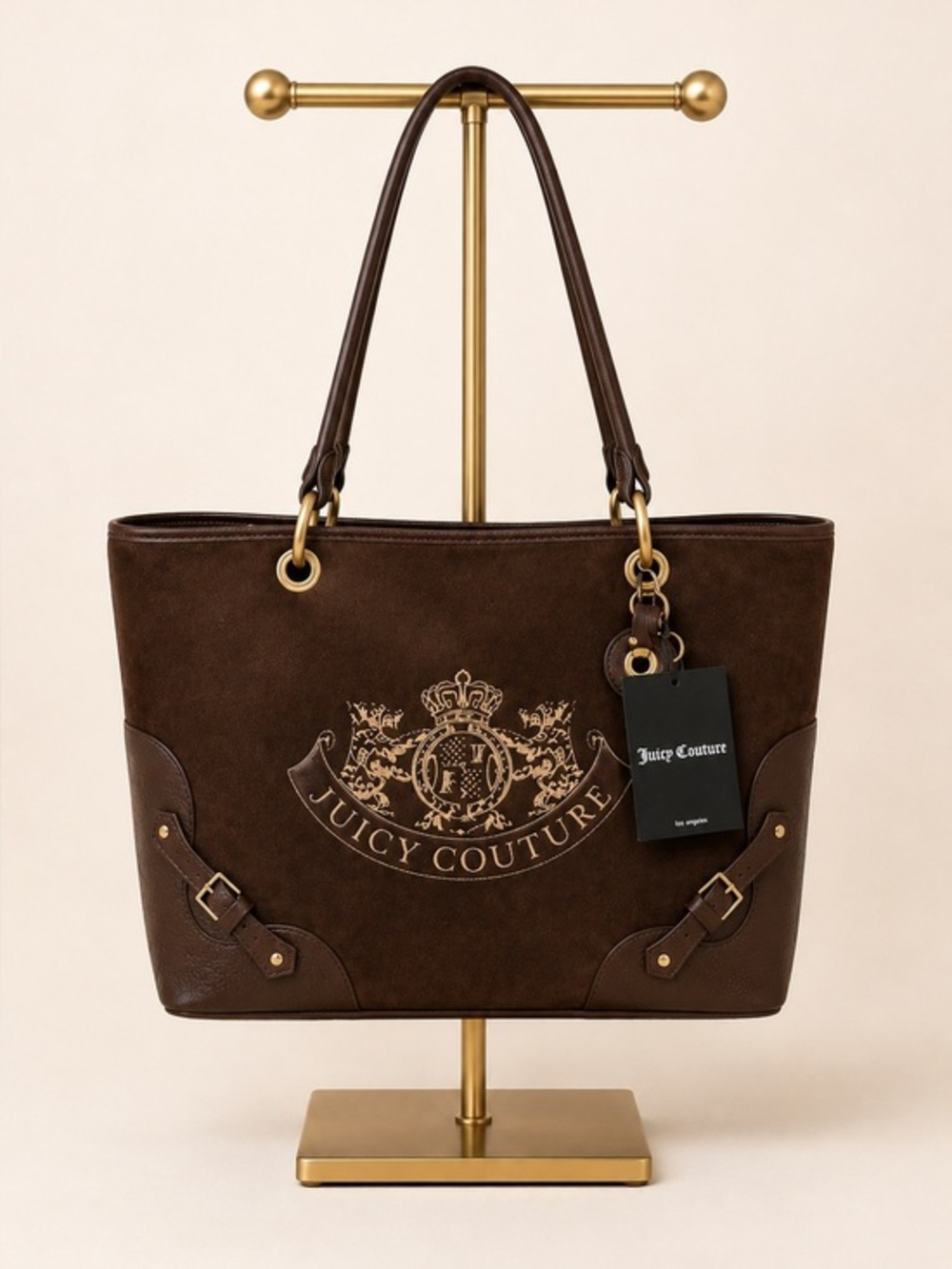 RARE Juicy Couture Chocolate Brown Suede Tote 🤎 UK IMPORT 🇬🇧 • NOT SOLD IN US